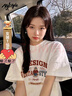MJ STYLE纯棉短袖T恤男女2025年夏季宽松休闲百搭美式复古风辣妹半袖上衣 实拍图
