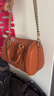 裘真枕头包女复古小众单肩手提斜挎女包植鞣头层牛皮包迷你号 焦糖色-迷你号 实拍图