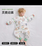 贝肽斯婴儿睡袋春秋竹棉纱布宝宝睡衣分腿儿童防踢被睡袋前6后4灵鹿 M 实拍图