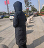 李宁火锅羽绒服丨挡风防泼水科技女秋冬季显瘦简约连帽长外套AYMU502 实拍图