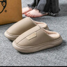乐拖轻奢 拖鞋女秋冬季保暖居家室内PU防水厚底防滑情侣棉拖鞋女 实拍图