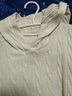 优衣库女装可机洗纽花针织连帽套头衫/25秋冬新款478871 01 乳白色 S /155/80 实拍图