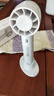 电风扇手持小风扇便携式USB涡轮高速风扇三档学生办公室桌面手机支架可充电户外 【充电款】白色 实拍图