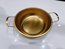 韩式泡面锅加厚双耳铜金色干锅海鲜锅单人小火锅 19CM金色海鲜锅 实拍图