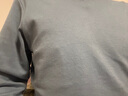 优衣库男装女装柔软圆领T恤/休闲长袖上衣25秋冬新款479783 63 天蓝色 S /165/84A 实拍图