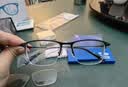 依视路（ESSILOR） 钻晶系列高清耐磨防蓝光近视薄镜片配度数眼镜架男女镜框 金属-半框-2012BK-黑色 镜框+依视路膜御防蓝光1.60现片 实拍图