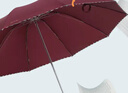天堂 加大雨伞三折 晴雨两用商务伞经典格纹10骨大雨伞男女 暗紫红 实拍图