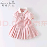 戴维贝拉（DAVE＆BELLA）夏装新款儿童裙女童连衣裙婴童汽水棉公主裙宝宝短袖运动裙子 粉色 110 cm（建议身高100-110cm） 实拍图