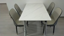 全品屋岩板餐桌家用4-6人小户型桌椅组合长方形现代简约吧台吃饭大桌子 【12MM厚】哑光雪山白 送货入户 120cm 【宽70CM】一桌四椅 实拍图