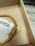 六福珠宝福满传家系列足金简约圆珠黄金手链女款手串 计价 约5.32克-砂面 实拍图