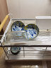 帅仕厨房碗碟置物架304不锈钢碗架沥水架碗碟收纳架碗篮筷子筒台面 【白带橡木把手】带筷子筒 实拍图