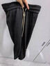 主意范（ZHUYIFAN）胖子大码230斤裤子男直筒秋冬款工装裤潮牌大码直筒阔腿休闲裤 A001-K1050J黑色加绒 XL (175) 130-150斤可穿 实拍图