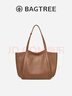 BAGTREE李思思同款包包树晚枫包轻奢植鞣皮大容量托特包通勤单肩电脑女包 烤棕色-中号 可装14寸电脑 高级小众 实拍图