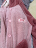 果壳（Gukoo）情侣睡衣冬款毛绒女家居服保暖连帽卡通睡袍男 冰蓝睡袍男 L 实拍图