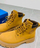 回力男靴马丁靴男士大黄靴子男冬季高帮休闲鞋子男2025新款厚底运动鞋 驼色 42 (260mm) 男码 实拍图