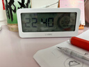 得力（deli）可视化智能闹钟计时器 学生专用起床神器背光床头钟时钟温度计 开学升学季必备礼物 LE107 白色 实拍图