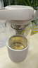 北鼎（Buydeem）泡茶随手杯 茶水分离水杯大容量玻璃杯高颜值茶杯便携办公礼物 【燕麦白】畅快饮|茶水分离630ml 实拍图