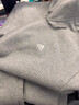 adidas休闲舒适宽松加绒连帽夹克外套男女秋冬阿迪达斯官方轻运动 中麻灰   XL 实拍图