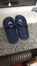 惠夫人浴室拖鞋男夏天居家用室内防滑厚底情侣洗澡家居软底凉拖鞋女夏季 【外穿/PVC】藏青 40-41 (适合39-40码) 实拍图