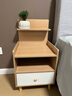 修乐床头柜简约现代家用卧室收纳柜2024新款床头置物架出租房用小柜子 【木腿+单抽】田园橡木色40cm 实拍图
