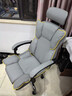 锦汐电脑椅办公椅子电竞椅家用人体工学椅老板椅主播靠背椅皮革转椅 灰色+4级杆+乳胶【二代升级】 实拍图