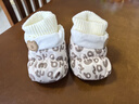 G.duck小黄鸭秋冬季婴儿鞋子0-1岁新生儿保暖不掉跟学步鞋袜软底棉脚套 咖色(字母袜口棉鞋-饼干小熊) 内长12.5cm， 建议4-13个月宝宝 晒单实拍图
