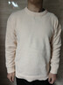 马登工装雪尼尔圆领毛衣保暖亲肤打底针织衫男秋季休闲慵懒上衣 米白色 【毛衣男款2025新款冬/针织衫男】 M （120-140斤） 实拍图