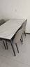 芝华仕（CHEERS）岩板餐桌椅子全套家用轻奢2025新款芝华士CT90全托白1.4四椅灰方 实拍图