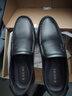宜驰（EGCHI）新款商务休闲鞋男皮鞋大码套脚头层牛皮中年鞋子 36274 黑色 41 实拍图