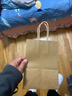 牛皮纸手提袋服装店购物袋 咖啡奶茶外卖纸袋方底袋牛皮纸袋印刷 牛皮纸袋;1个 小竖【长15*侧8*高21cm】 实拍图