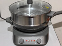 美的（Midea）钛陶电炒锅 电蒸锅宿舍煮锅炒菜专用分体式家用多功能一体电火锅煎锅5.5L多用途锅HCG3218S配蒸笼 实拍图