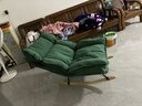 代斯克枫叶摇椅麂皮三折叠法式中古单人位客厅功能沙发轻奢摇摇椅躺椅 墨绿色三折叠摇椅【亲肤麂皮绒】 冬夏两用可拆洗 实拍图