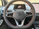 徐记 真皮手缝方向盘套适用大众迈腾ID.4X途观L朗逸id3速腾帕萨特探岳 黑皮侧孔-红线 所有车型可定制 实拍图