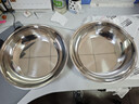 【不锈钢】和面盆厨房烘焙家用火锅盆洗菜打蛋汤锅盆醒面盆料理盆 34cm【热卖款】不锈钢和面盆 实拍图