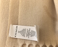 蔻驰（COACH）【品牌直供】男女同款经典LOGO印花C纹流苏绵羊毛围巾裸色CU807 实拍图