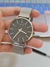 港爵dw表带女男表链网带超薄精钢手表带CK米兰金属不锈钢带手表配件 薄网带-银色 18mm 实拍图