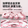 斯威（SWAY）轮滑鞋儿童专业溜冰鞋男女童初学者可调节直排轮成人滑冰旱冰鞋 粉蝶【全包壳+双芭扣】头盔护具 M (适合6-12岁)日常鞋码32-36 实拍图