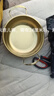【韩剧同款】加厚不锈钢干锅海鲜锅火锅金色平底浅锅双耳锅泡面锅 豪华升级款24cm【金色】双柄汤锅 实拍图