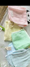 全棉时代婴儿口水巾儿童水洗纱布小毛巾洗脸礼盒4条装 粉蓝黄绿25×25cm 实拍图