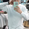 优衣库男装女装柔软圆领T恤/休闲长袖上衣25秋冬新款479783 00 白色 S /165/84A 实拍图
