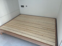 迪妃梵全实木无床头床胡桃木双人排骨架床简约床架子单人床 浅胡桃木全实木床 1.5米*1.9米 实拍图