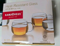 金灶（KAMJOVE） 玻璃茶杯套装 办公茶杯水杯花茶杯 带把小杯子耐热玻璃品茗杯 4小杯K-105【80ml】 实拍图