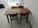 林氏家居北欧实木餐桌家用岩板餐桌小户型吃饭桌子饭桌歺桌椅家具LS003R3 R3-B 餐桌1.4m+S6-B餐椅*4 实拍图