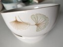 高颜值家用银杏时光米饭碗大面碗陶瓷餐具家用新骨瓷陶瓷碗 银杏时光 4.5英寸2碗2白勺 实拍图
