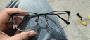 陌朋 近视眼镜男女防雾防蓝光眼镜框男防滑全框眼睛近视男可配有度数 砂黑黑边 配1.56防蓝光0-400度丨免费配 实拍图