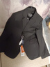 罗蒙儿童西装马甲套装男童英伦风主持人礼服花童男孩表演服 黑色 140 实拍图