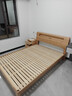 源氏木语全实木床北欧风小户型卧室家具橡木床现代简约主卧1.5m1.8m双人床 原木色低铺夜光床斜靠版【橡木】 1500mm*2000mm  框架结构 实拍图