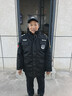 乾朗 保安服套装冬装执勤服保暖加厚加长款棉服安保棉大衣酒店物业门卫保安巡逻站岗执勤工作制服可定制logo 斜纹中长大衣+贴标185 实拍图