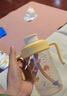 小雅象吸管杯儿童喝奶学饮刻度手柄鸭嘴杯防摔米糊杯婴儿宝宝牛奶杯水杯 实拍图