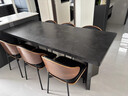 艾优尚意式极简下挂加厚岩板餐桌家用现代简约长方形饭桌轻奢高感餐桌椅 1.4米【联系客服备注岩板颜色】 一桌八把伊姆斯椅【下挂加厚岩板】 实拍图